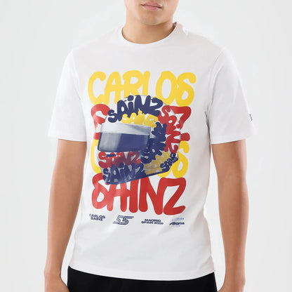 Atlassian Williams F1 Team Carlos Sainz Spain Race Special White Short Sleeve T-Shirt