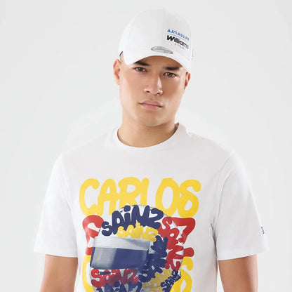 Atlassian Williams F1 Team Carlos Sainz Spain Race Special White Short Sleeve T-Shirt