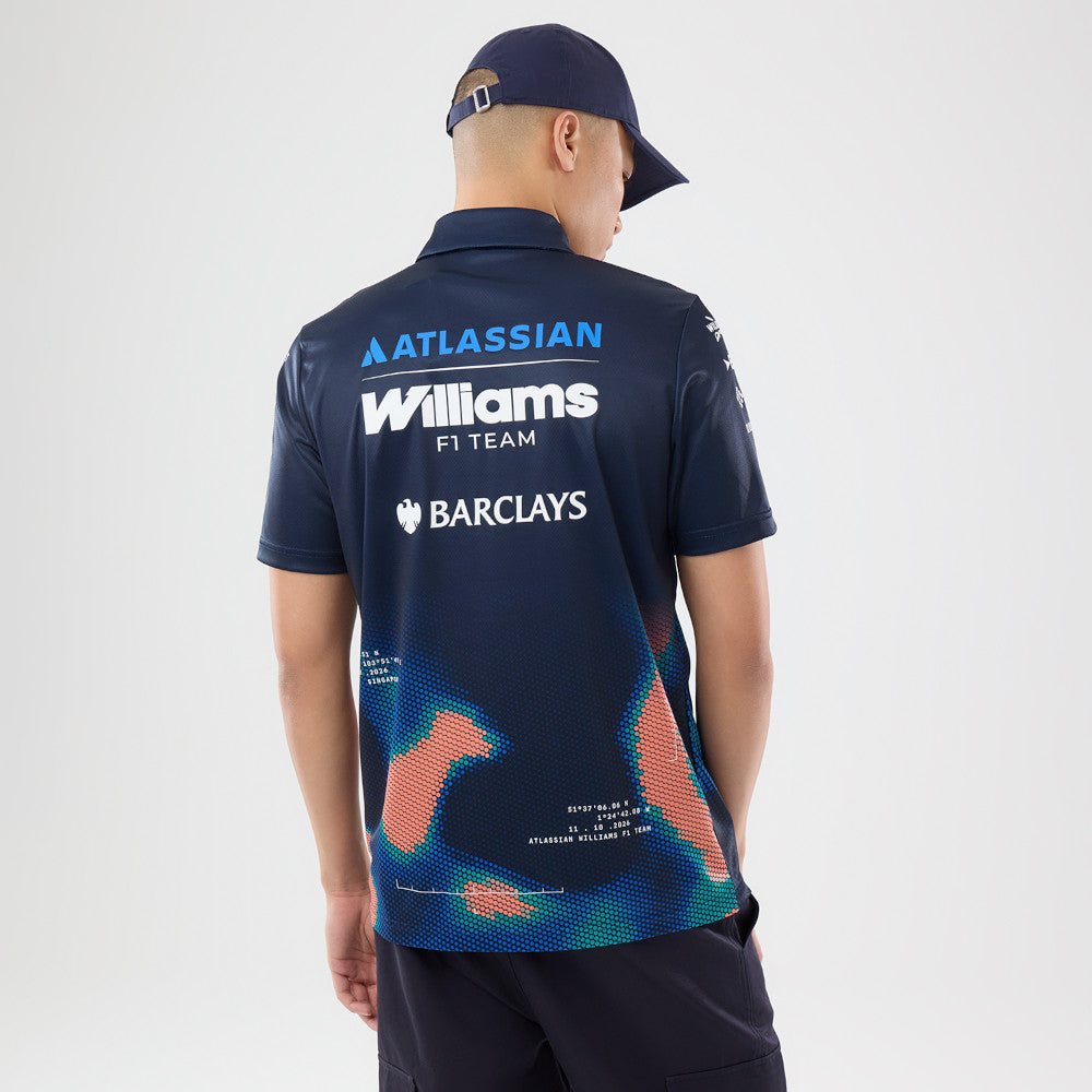 Atlassian Williams F1 Team Singapore Race Special Navy Short Sleeve Polo Shirt