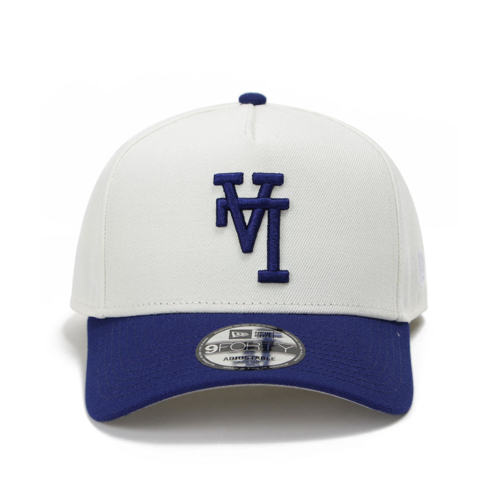 9FORTY A-Frame Los Angeles Dodgers Upside Down 2-Tone Chrome White Dark Royal Snapback