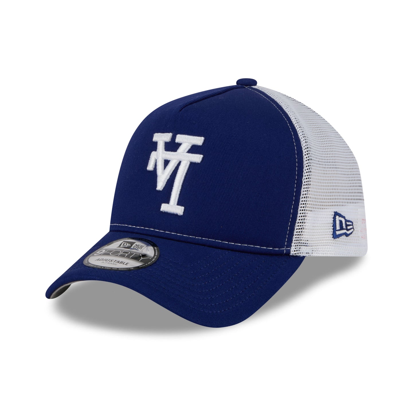 9FORTY A-Frame Trucker Foam Los Angeles Dodgers Upside Down Dark Royal White Snapback