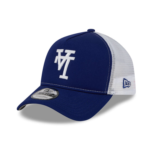 9FORTY A-Frame Trucker Foam Los Angeles Dodgers Upside Down Dark Royal White Snapback