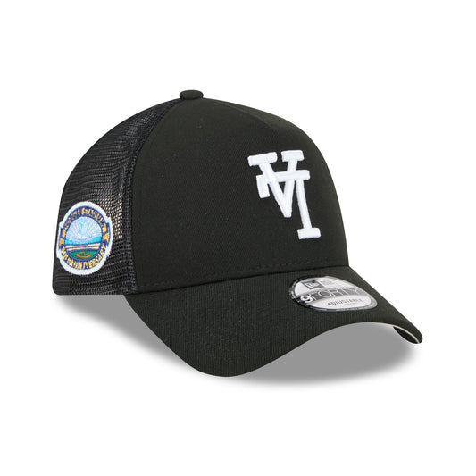 9FORTY A-Frame Trucker Los Angeles Dodgers Upside Down Black Snapback