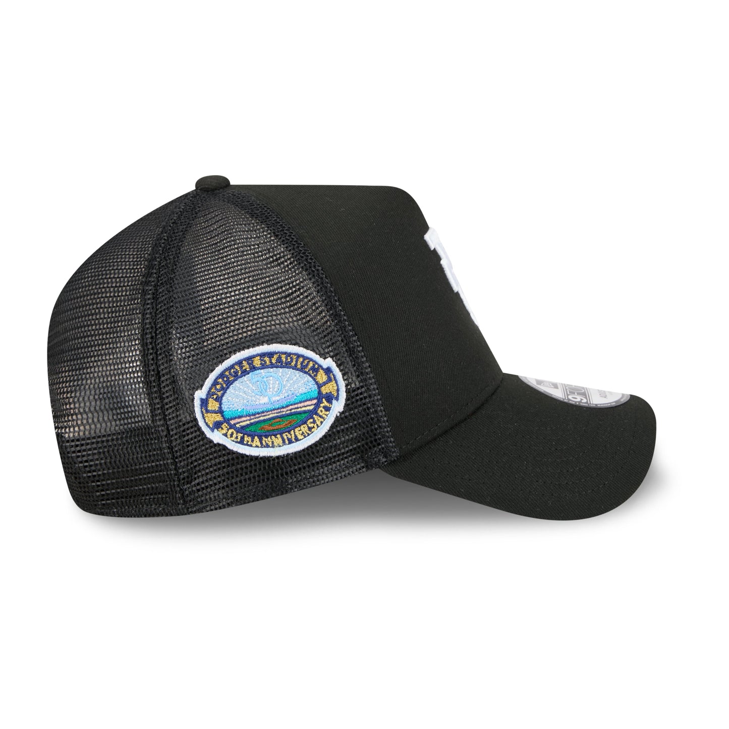 9FORTY A-Frame Trucker Los Angeles Dodgers Upside Down Black Snapback