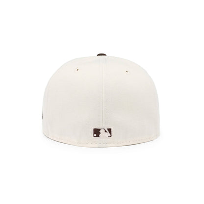 59FIFTY Los Angeles Dodgers Upside Down Walnut Visor Chrome White Fitted