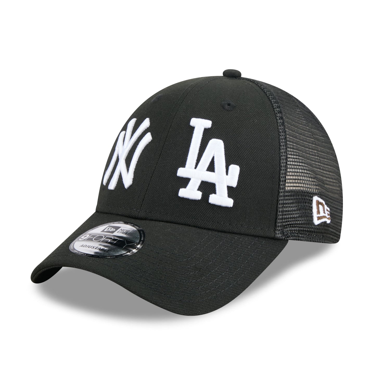 9FORTY Trucker New York Yankees & Los Angeles Dodgers 75th World Series Black Snapback