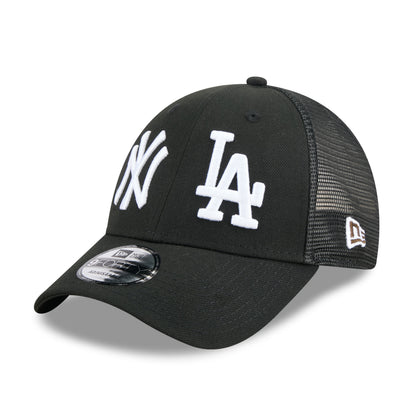 9FORTY Trucker New York Yankees & Los Angeles Dodgers 75th World Series Black Snapback