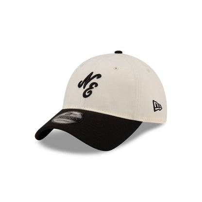9TWENTY New Era 2-Tone Black Visor Chrome White Adjustable