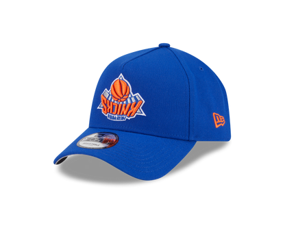 9FORTY A-Frame New York Knicks NBA Upside Down Majestic Blue Snapback