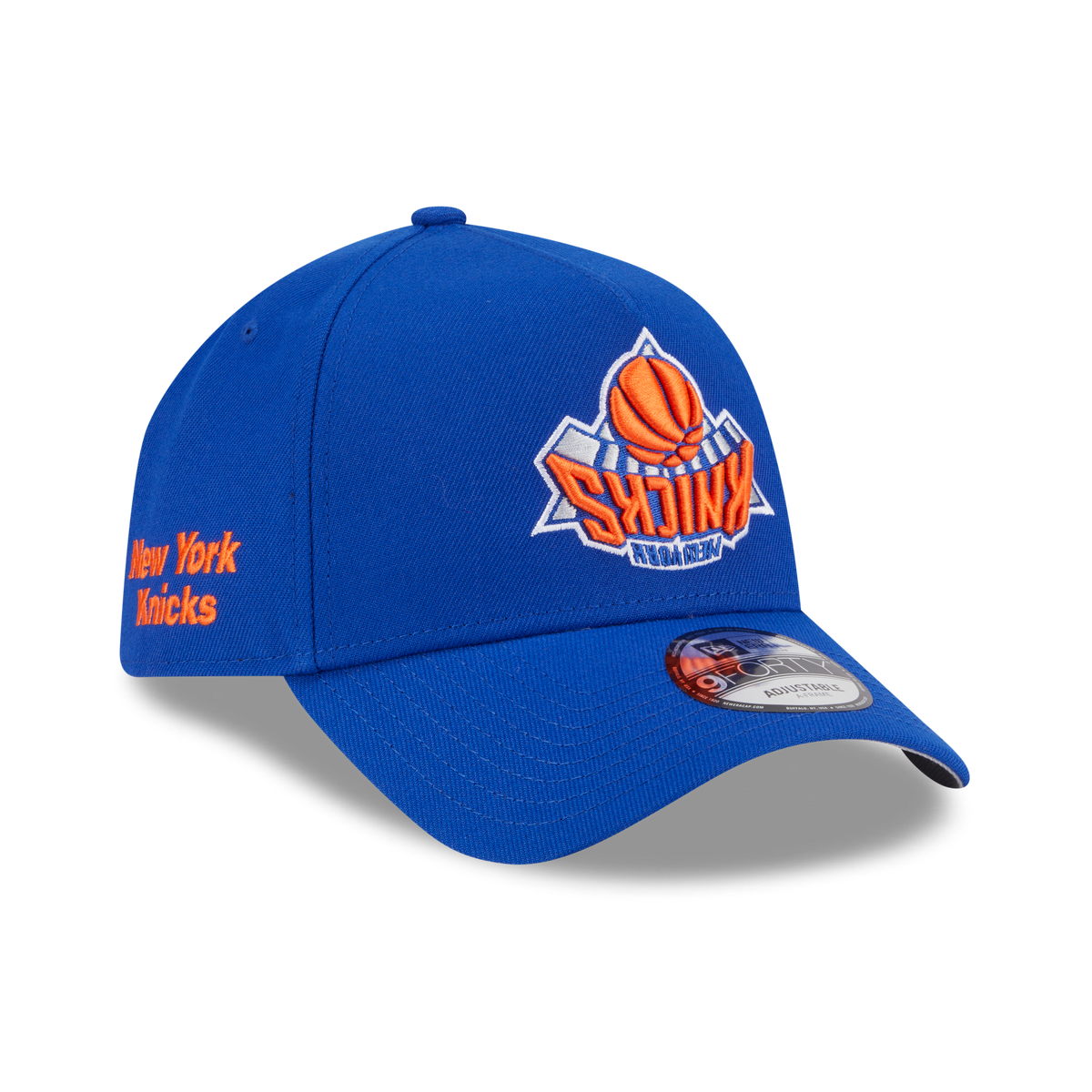 9FORTY A-Frame New York Knicks NBA Upside Down Majestic Blue Snapback
