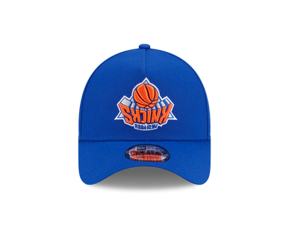 9FORTY A-Frame New York Knicks NBA Upside Down Majestic Blue Snapback