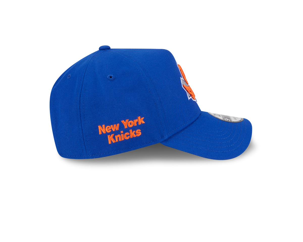9FORTY A-Frame New York Knicks NBA Upside Down Majestic Blue Snapback
