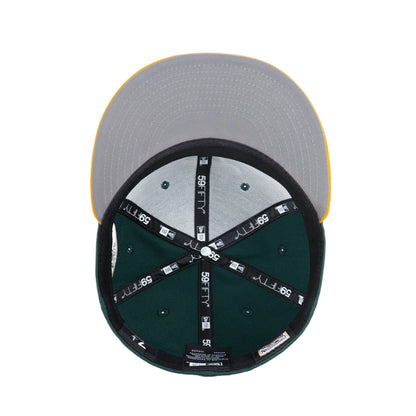 59FIFTY Oakland Athletics Cooperstown World Series Upside Down Dark Green Fitted