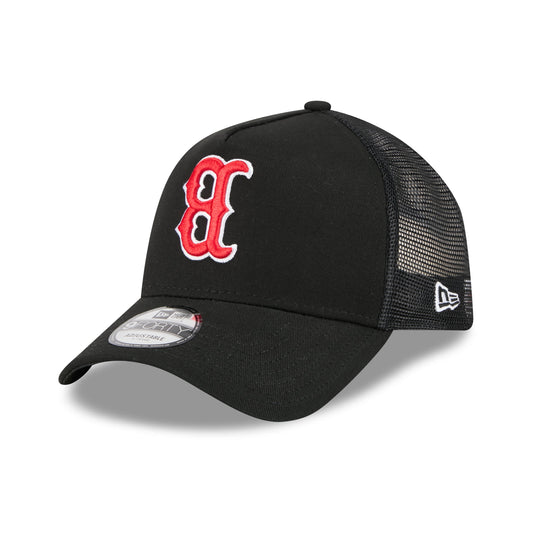 9FORTY A-Frame Trucker Boston Red Sox Upside Down Black Snapback
