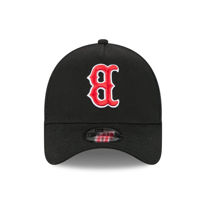 9FORTY A-Frame Trucker Boston Red Sox Upside Down Black Snapback