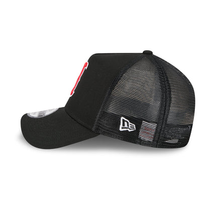 9FORTY A-Frame Trucker Boston Red Sox Upside Down Black Snapback