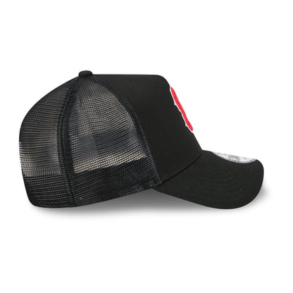 9FORTY A-Frame Trucker Boston Red Sox Upside Down Black Snapback