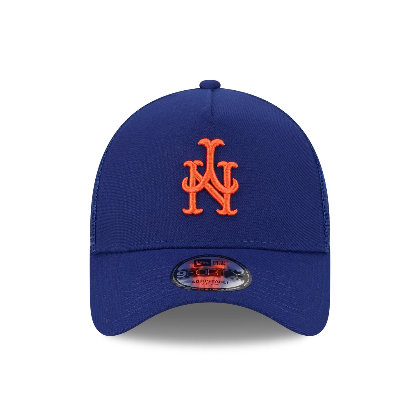 9FORTY A-Frame Trucker New York Mets Upside Down Dark Royal Snapback