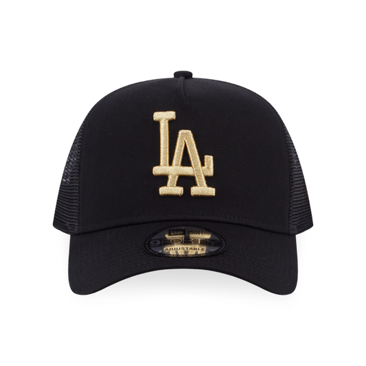 9FORTY A-Frame Trucker Los Angeles Dodgers Black Snapback