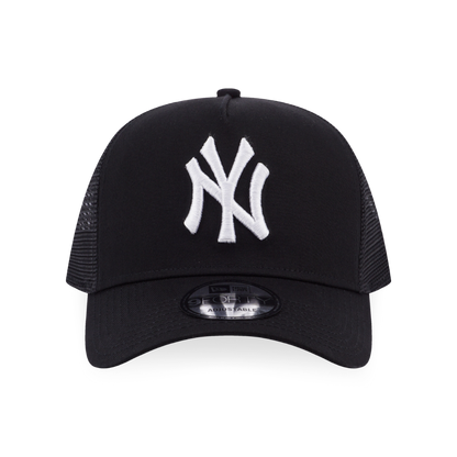 9FORTY A-Frame Trucker New York Yankees Black Snapback
