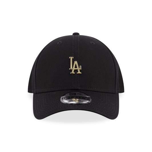 9FORTY Los Angeles Dodgers Metal Badge Gold Black Adjustable