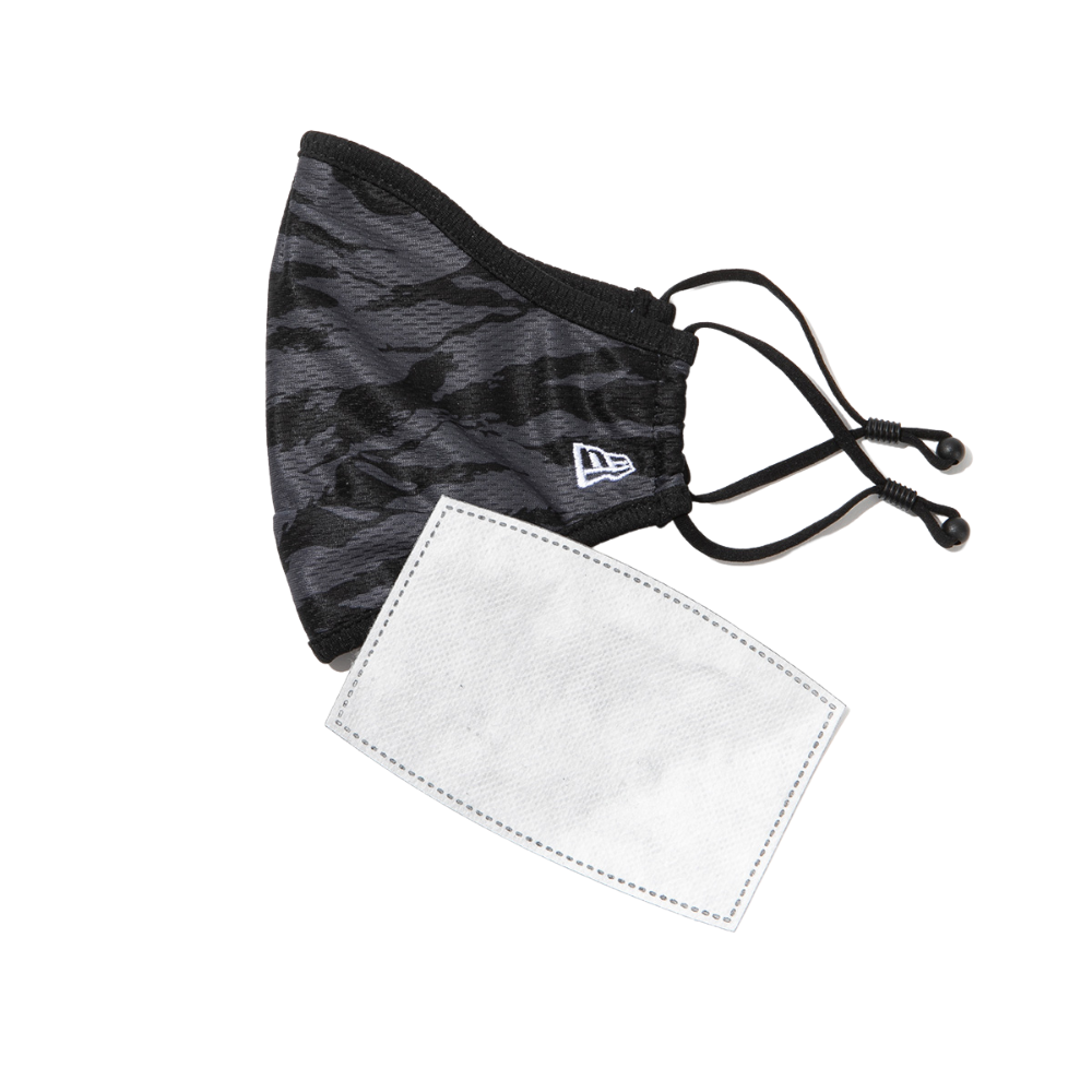 New Era Face Mask Camo Black