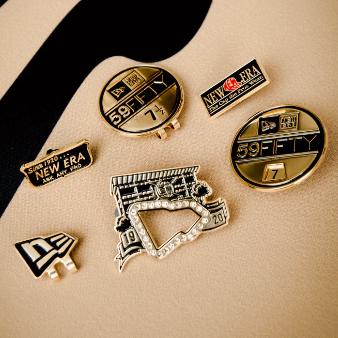 New Era 59FIFTY Black & Gold Visor Sticker Pin